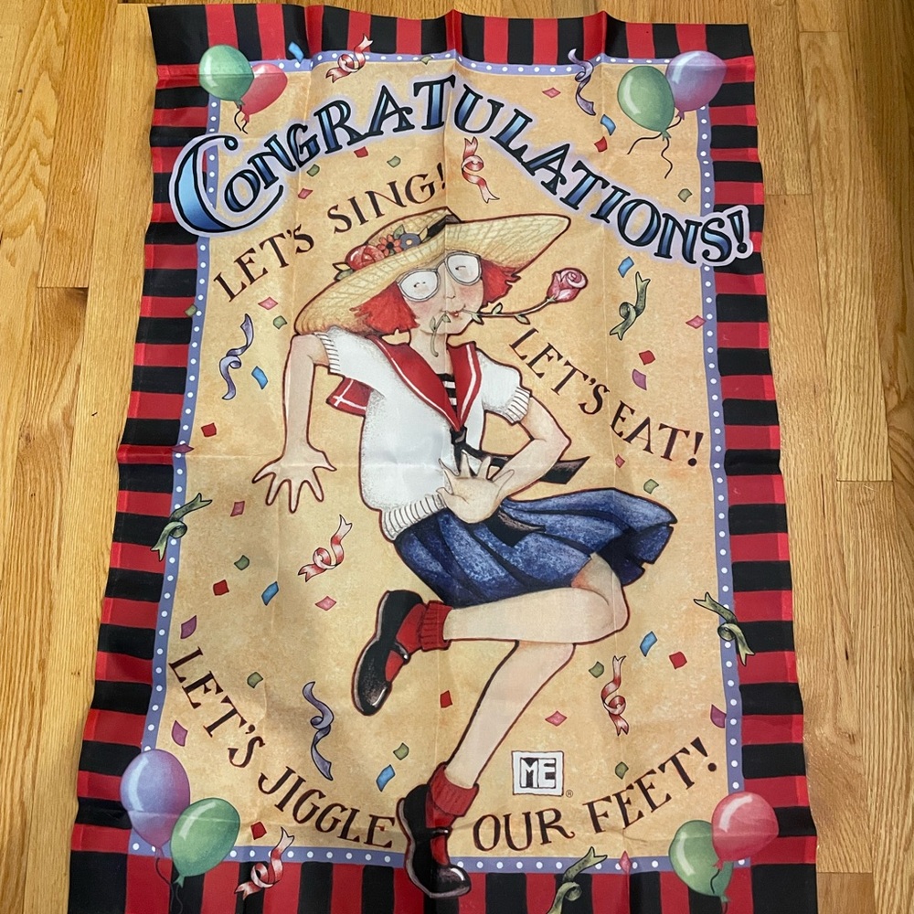Congratulations Garden Flag